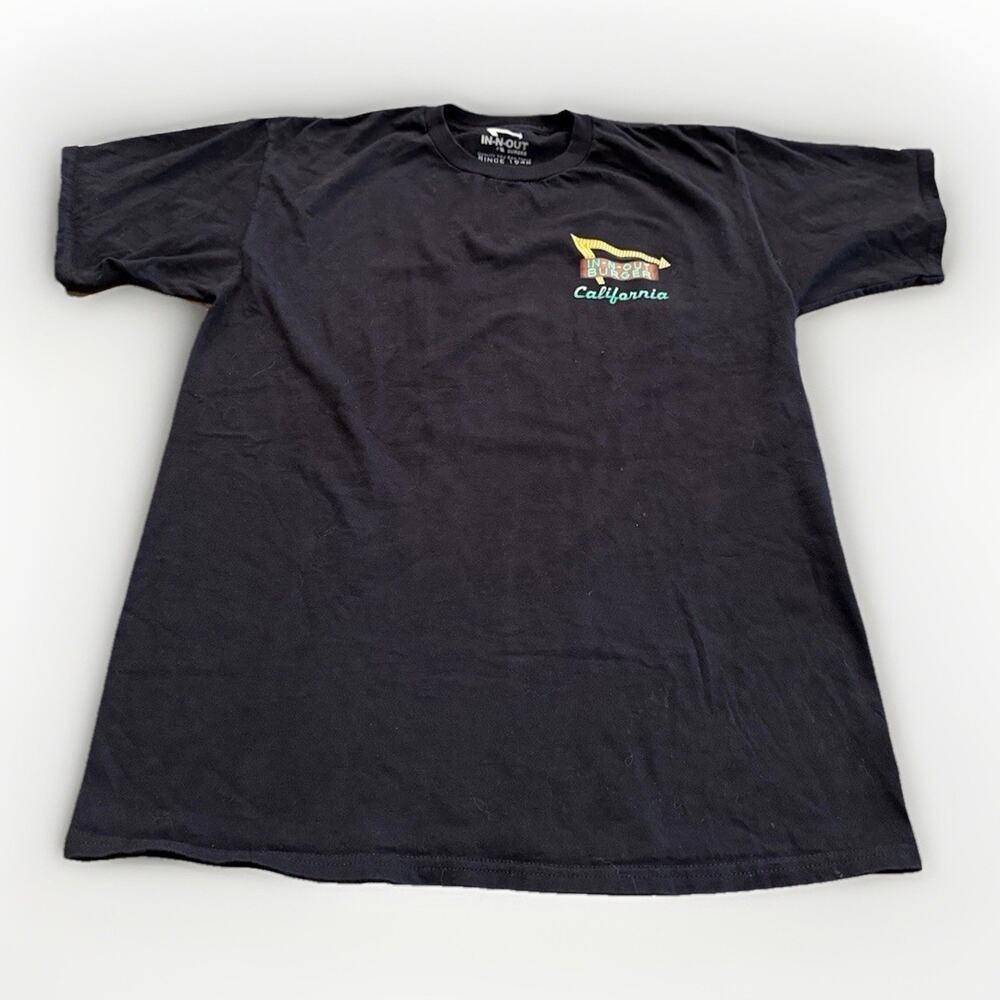 In-N-Out California Mens Black Short Sleeve T-Shirt Size M Medium 100% Cotton